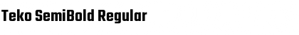 Teko SemiBold Regular Font