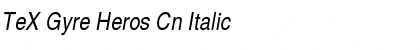 TeX Gyre Heros Cn Italic Font