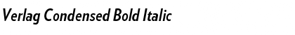 Verlag Condensed Bold Italic