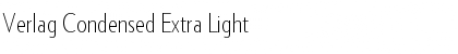 Verlag Condensed Extra Light Font