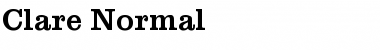 Clare Normal Font