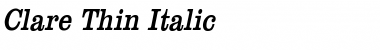 Clare Thin Italic