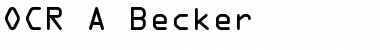OCR A Becker Regular Font