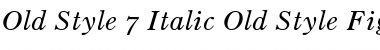 OldStyle 7 SC Italic