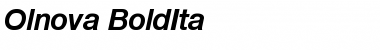 Olnova-BoldIta Regular Font