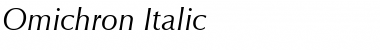 Omichron Italic Regular Font