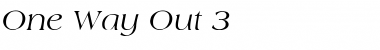 One Way Out 3 Font