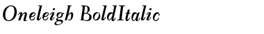 Oneleigh Bold Italic