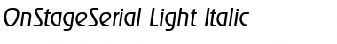 OnStageSerial-Light Font