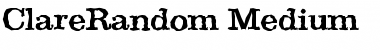ClareRandom-Medium Regular Font