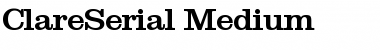 ClareSerial-Medium Font