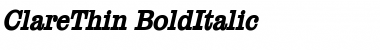 ClareThin BoldItalic Font