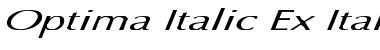 Optima Italic Ex Italic Font