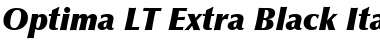 Optima LT ExtraBlack Italic