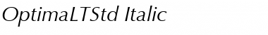 Optima LT Std Italic Font