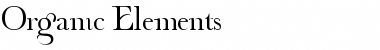 Organic Elements Regular Font