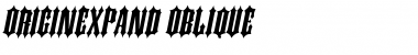 OriginExpand Oblique Font