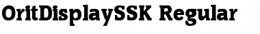 OritDisplaySSK Regular Font