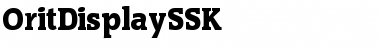 OritDisplaySSK Regular Font