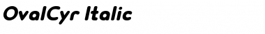 OvalCyr Italic Font