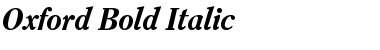 Oxford Bold Italic Font