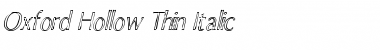 Oxford Hollow Thin Italic Font