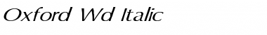 Oxford Wd Italic Font