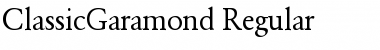 ClassicGaramond Regular Font