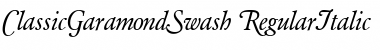 ClassicGaramondSwash RegularItalic Font