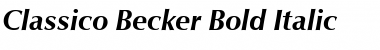Classico Becker Bold Italic Font