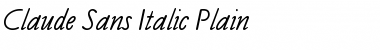 Claude Sans Italic Regular Font