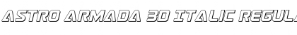 Astro Armada 3D Italic Font