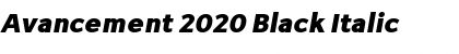 Avancement 2020 Black Italic Font