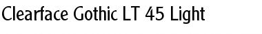 ClearfaceGothic LT Light Regular Font
