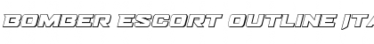 Bomber Escort Outline Italic Font
