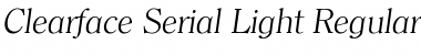 Clearface-Serial-Light RegularItalic