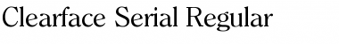 Clearface-Serial Regular Font