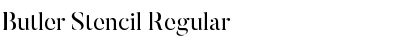 Butler Stencil Regular Font