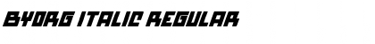 Byorg Italic Regular Font
