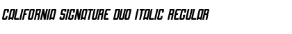 California Signature Duo Italic Font