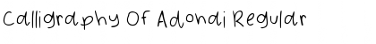 Download Calligraphy Of Adonai Font