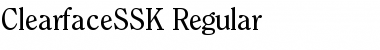 ClearfaceSSK Regular Font
