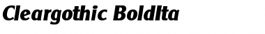 Cleargothic-BoldIta Font