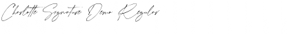Charlotte Signature Demo Font
