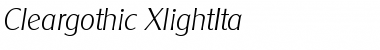 Cleargothic-XlightIta Font