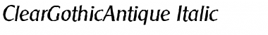 ClearGothicAntique Italic