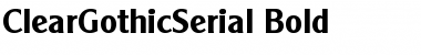 ClearGothicSerial Font