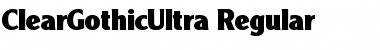 ClearGothicUltra Regular Font