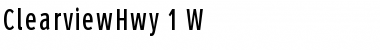 ClearviewHwy-1-W Font