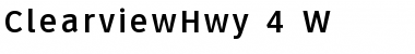 ClearviewHwy-4-W Regular Font